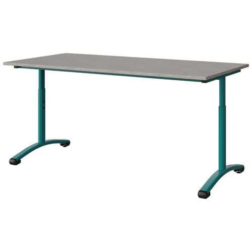 Table Malibu 160x80 cm réglable T3/T6 -DL-  stratifié ABS - Manutan Expert