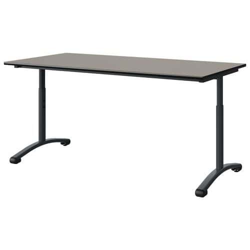 Table Malibu 160x80 cm réglable T3/T6 DL stratifié surmoulé Manutan Expert