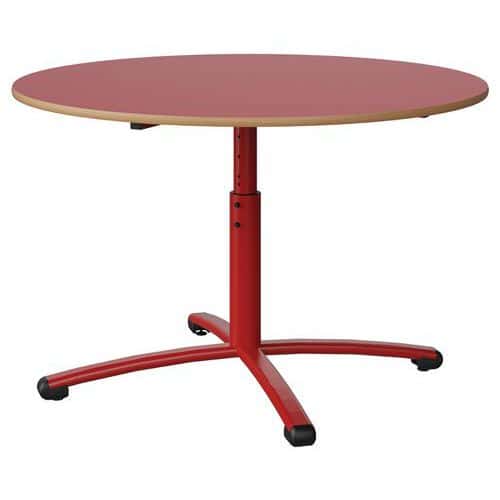 Table Malibu Ø 120 cm réglable T3/T6 stratifié chant alaisé - Manutan Expert