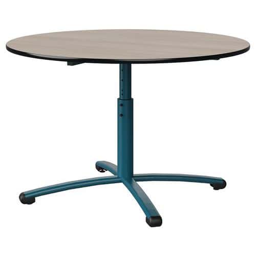 Table Malibu Ø120 cm réglable stratifié antibruit chant surmoulé- Manutan Expert