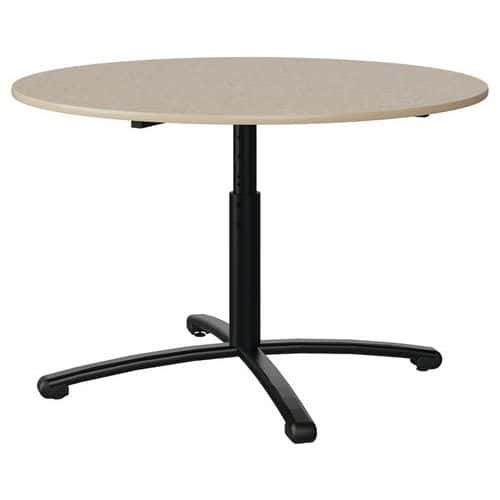 Table Malibu Ø120 cm réglable stratifié isoson chant surmoulé Manutan Expert