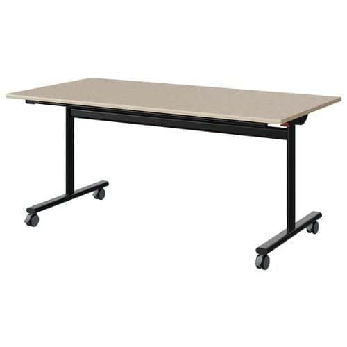 Table Malibu rabattable 160x80 cm strat isoson chant surmoulé Manutan Expert