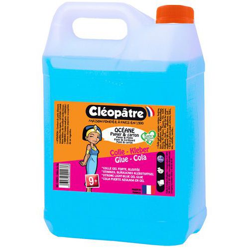 Flacon 5 L colle océane bleue - Cléopâtre