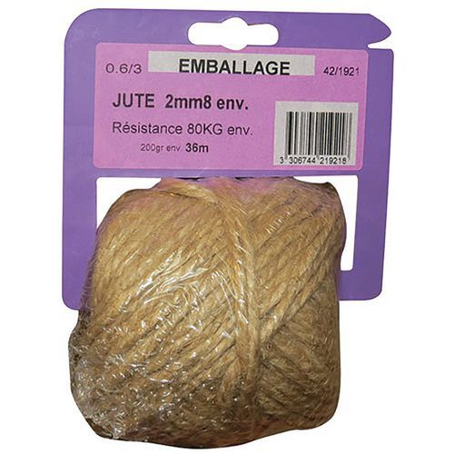 Ficelle Jute 0.6/3 200Gr S/Cavalier - Divers