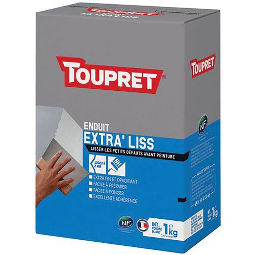 Enduit Lissage Interieur Poudre 1Kg - Toupret