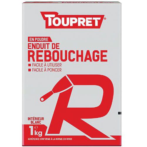 Enduit Rebouchage Int Poudre 1Kg Blc - Toupret