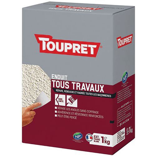 Enduit Tous Travaux Ext. Poudre 1Kg Bl - Toupret