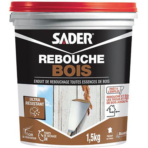 Enduit Rebouchage Bois Pot 1.5Kg Sader - Sader