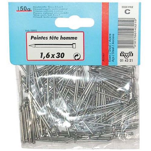 POINTE TH ACIER 20X1.2MM 130G - VYNEX