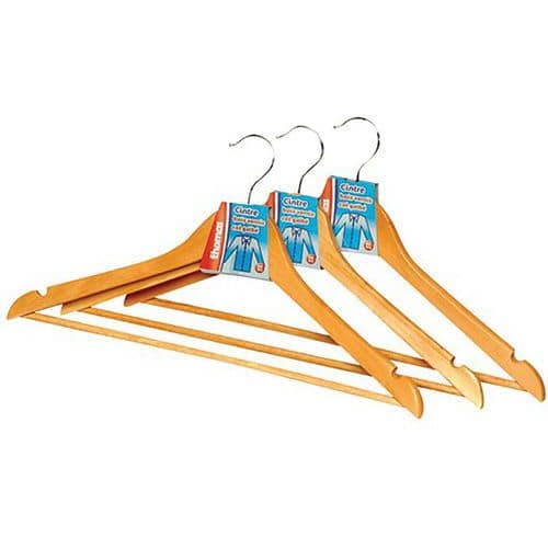 Cintre Bois Col Galbe Verni 43Cm - Thomas