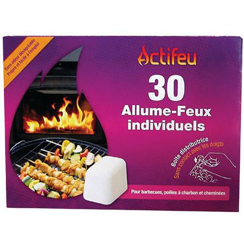 Allume Feu S Odeur 30 Cubes Actifeu - Actifeu