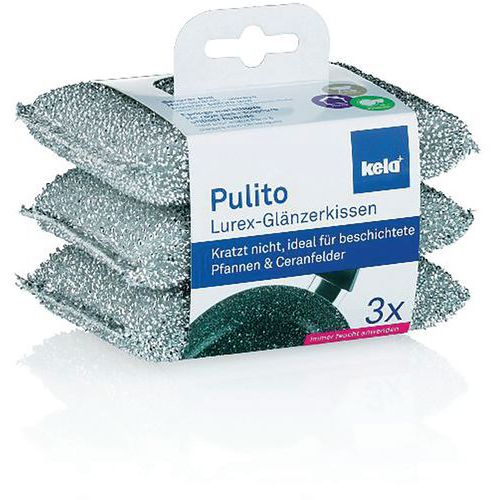 Eponges Polyester Argente Pulito 3 Pcs - Kela