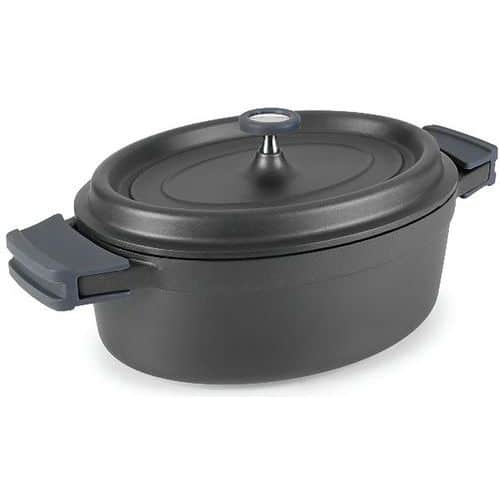 Cocotte Fonte Alu Revetue Noir Ov 31Cm - Lacor