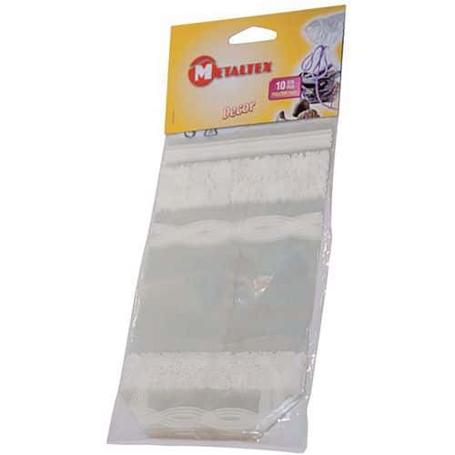 Sachet Cellophane X 10 Decor Dentelle - Metaltex