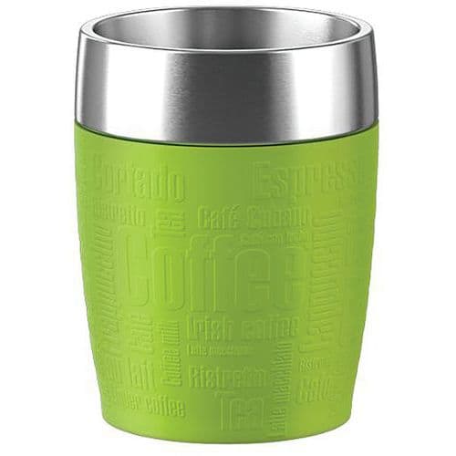 Travel Cup 0L20 Inox/Lime - Emsa