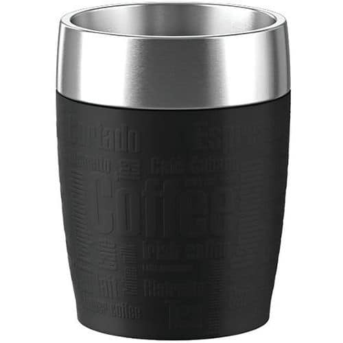 Travel Cup 0L20 Inox/Noir - Emsa