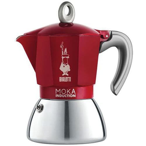 Cafetiere 4T Moka Induction Rouge - Bialetti