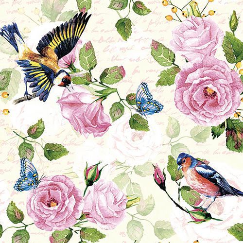 Serviette 33X33Cm Vintage Garden X20 - Paper Design