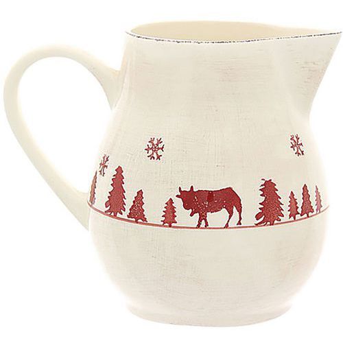 Pichet Faience16 5Cm Vache Rouge - Matceramica