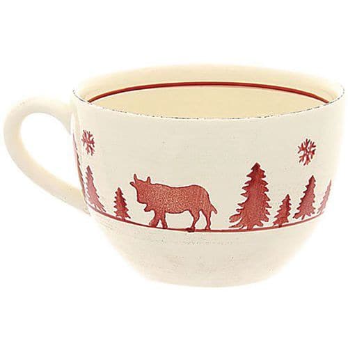 Tasse Jumbo Faience 12 5Cm Vache Rouge - Matceramica