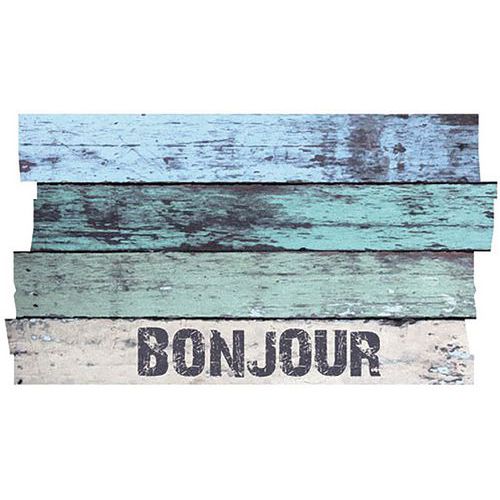 Tapis Boston Decoupe Planch Bleu 40X70 - Idmat