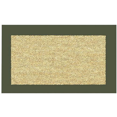 Tapis Coco Blanchi 40X70Cm Bord Kaki - Idmat