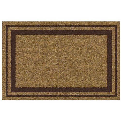 Tapis Coco Naturel 40X60Cm Bord Marron - Idmat