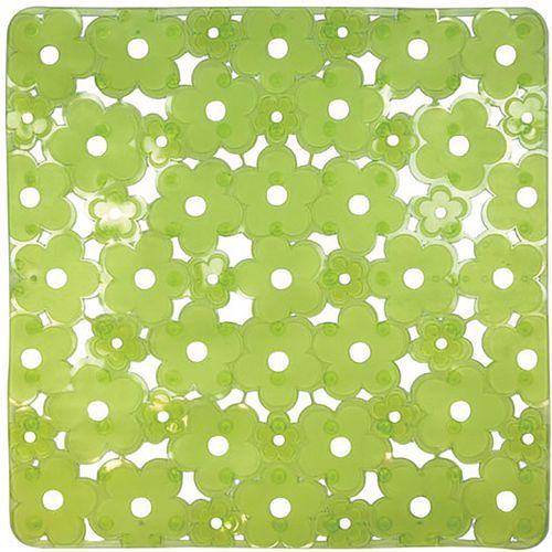 Tapis Fond Evier Fleur Vert 32X32Cm - Idmat