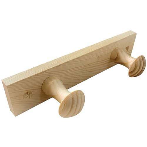 Porte-Manteau Bois De Pin 2 Tetes - Inofix