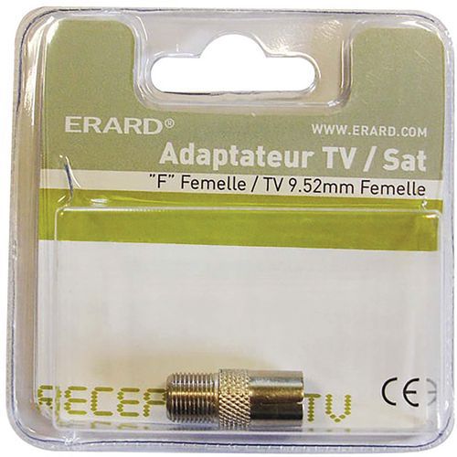 Adaptateur Fiche Sat.Fem/Tvfe 9.52Mm S - Erard Connect