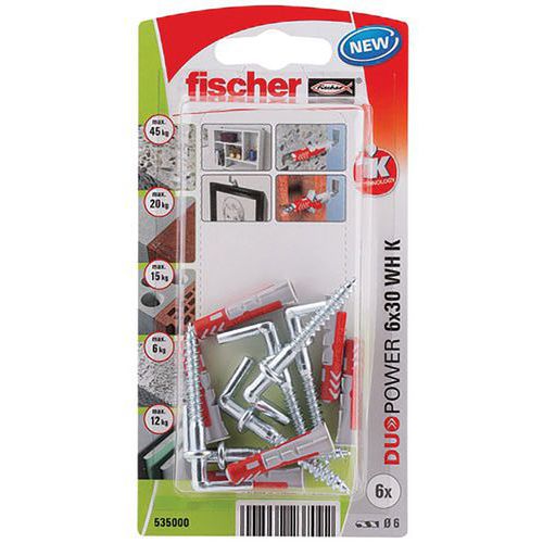 Cheville Duopower 6X30 Av.Crochet Bl6 - Fischer