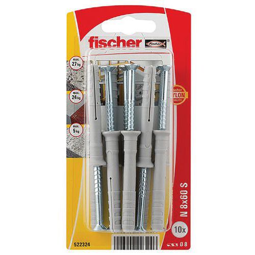 Cheville Clou  N 8X60 S/12 K Nv - Fischer Fixation