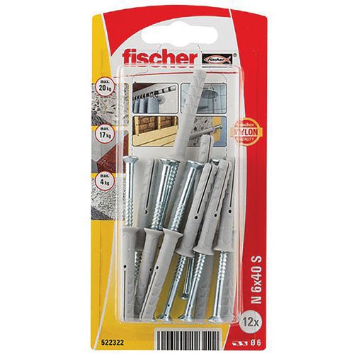 Cheville Clou N 6X40 S K Nv - Fischer Fixation