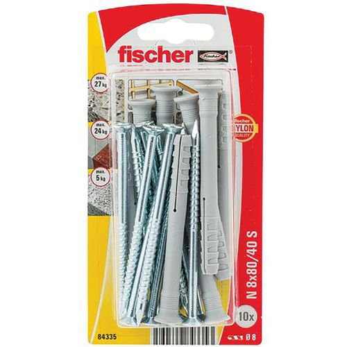 Cheville Clou N 8X80 S Blist/10 - Fischer