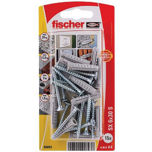 Cheville Nylon Colleret Sx 6X30 Bl/15 - Fischer