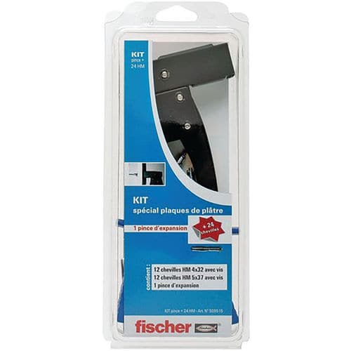 Pince Plaque 24 Hm +Chevilles Kit - Fischer Fixation