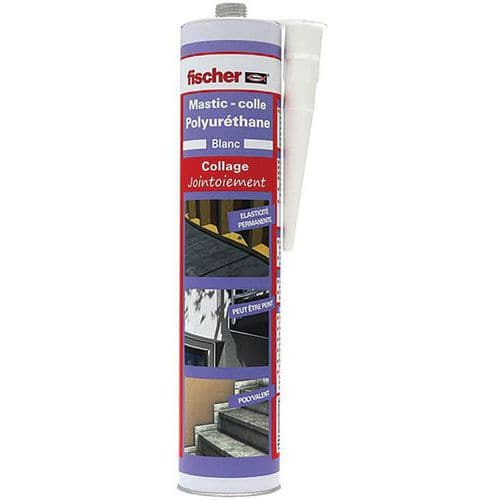 Mastic Colle Polyurethane 310Ml Blanc - Fischer Fixation