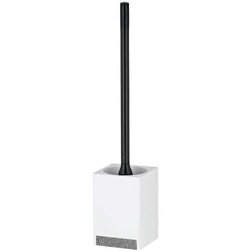 Brosse Wc Cube Blanc Pierre - Kela