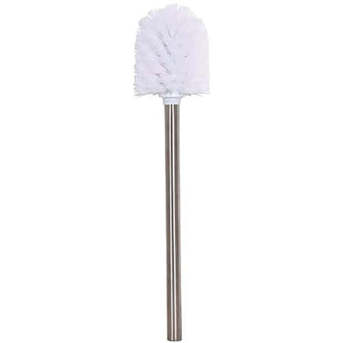 Brosse Wc Manche Inox Boule Blanche - Msv