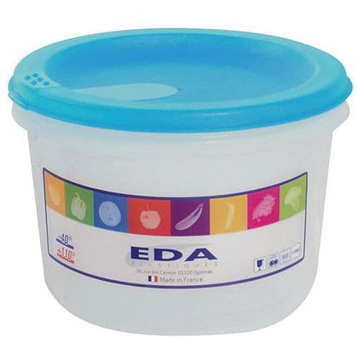 Boite Ronde 1L Naturel Couv.Turquoise - Eda