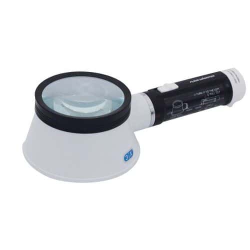 Loupe éclairante à led - Biconvexe - Grossissement 3,5x