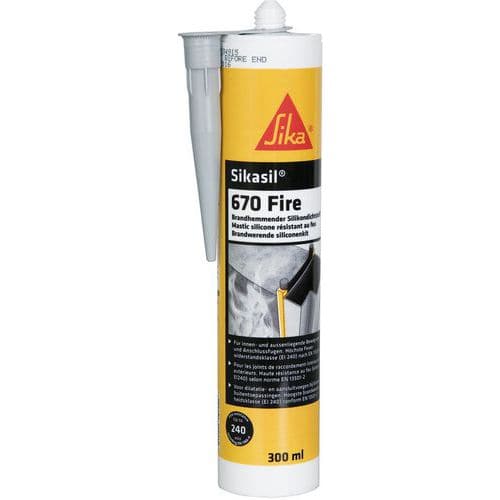 Mastic silicone résistant au feu Sikasil 670 - Sika