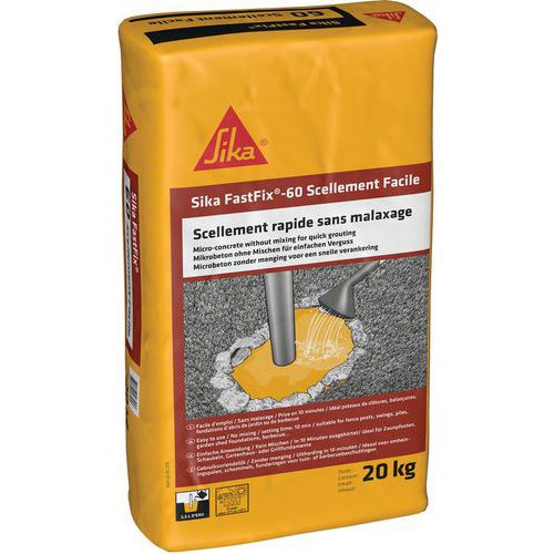 Micro-béton pour scellement rapide FastFix 60 - Sika