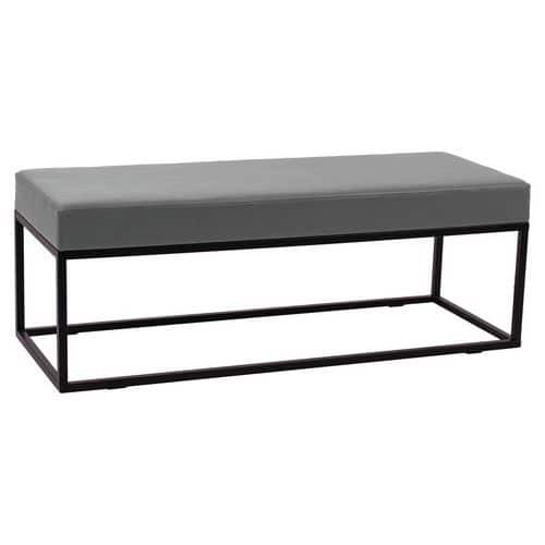 Banc Nova 120 cm assise simili cuir structure métal Spouf