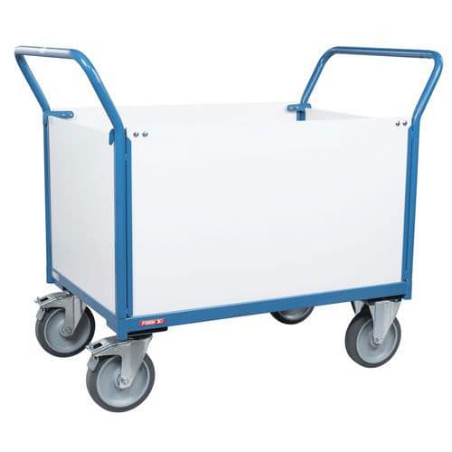 Chariot 500 kg - 2 dossiers et 2 ridelles pvc - FIMM