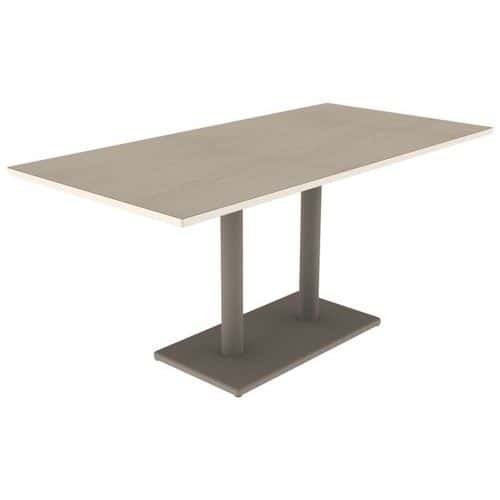 Table Menorca T6 rectangulaire prof 80 cm plat ép. 24 mm stra. alaisé Mobidecor