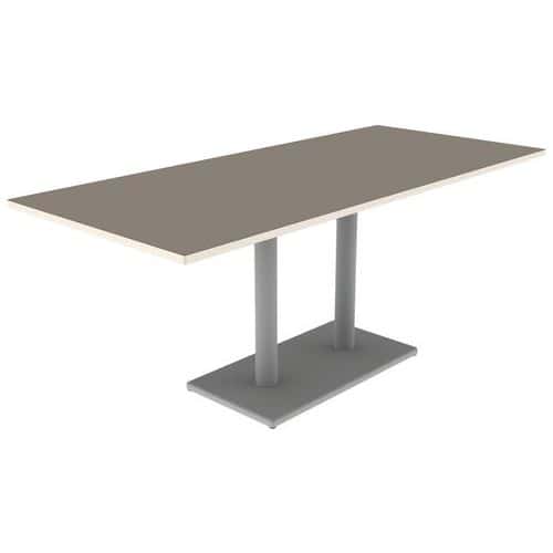 Table Menorca T6 rectangulaire prof 80 cm plat ép. 24 mm stra. alaisé Mobidecor