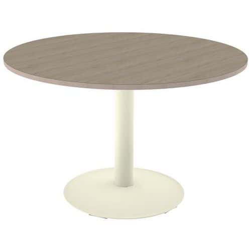 Table Mano T6 ronde Ø120 cm plateau stratifié alaisé Mobidecor