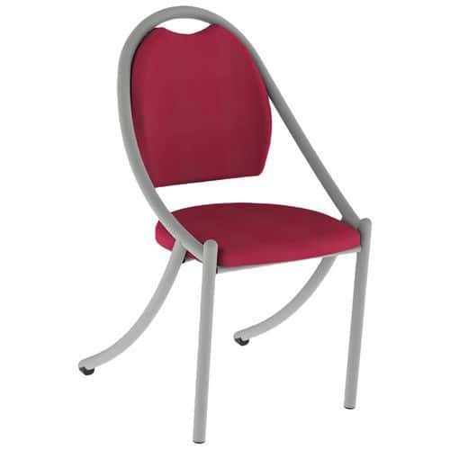 Chaise 280 alu/mousse tissu ginkgo 4 pieds Mobidecor