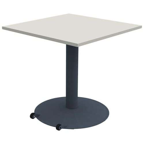 Table Mano mobile 80 x 80 cm T6 plateau stratifié ABS Mobidecor